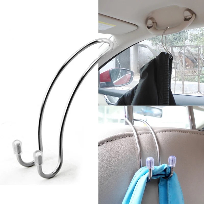 Useful Tech Accessories - 2-delige set metalen autostoelhaken, autojas-, handtas-