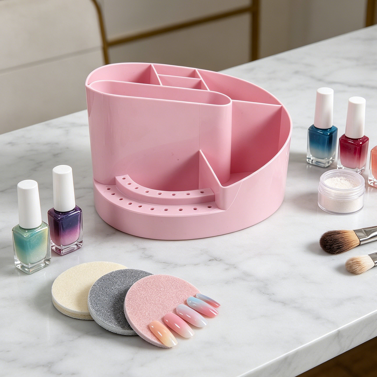 Tech Accessories - Nagelorganizer opbergdoos 7 compartimenten plastic manicure