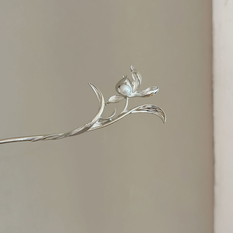 Hi Tech Accessories - Nieuwe Chinese stijl zilveren orchidee haarspeld