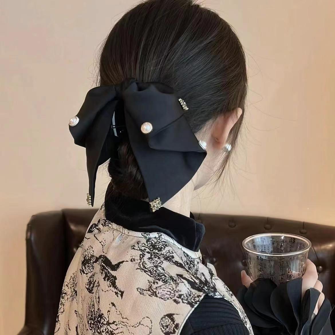 Hi Tech Accessories - Hepburn Stijl High-End Zijden Strik Clip