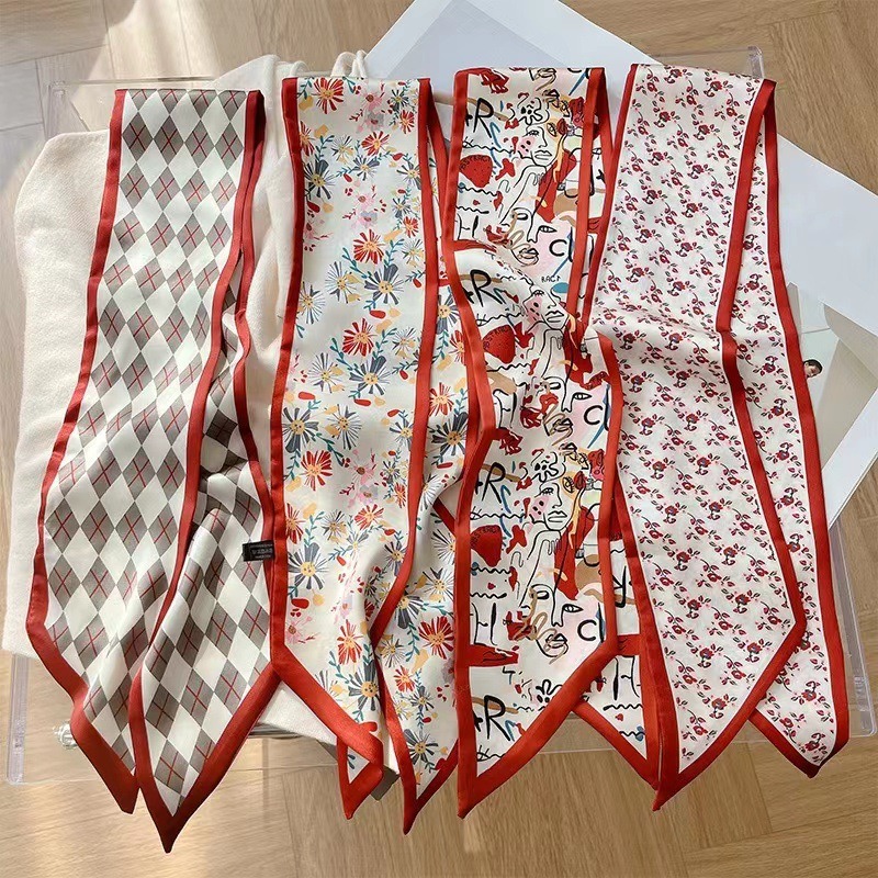Useful Tech Accessories - Damesmode rode bloemen sjaal nieuwe stijl