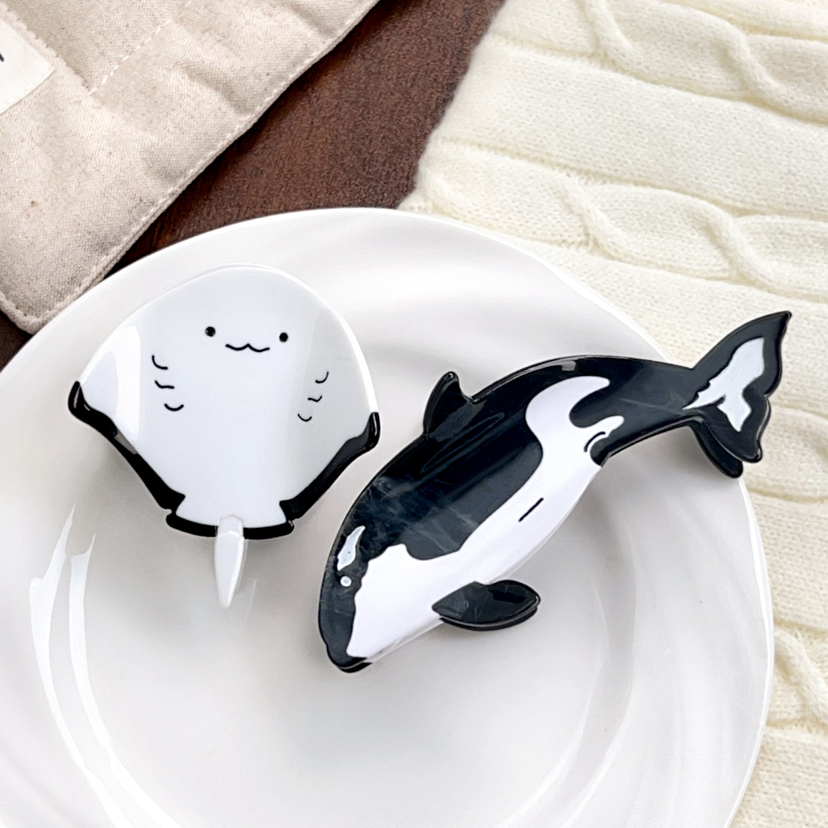 Hi Tech Accessories - Nieuwe stijl oceaanwezen walvishaarclip, hoogwaardige en